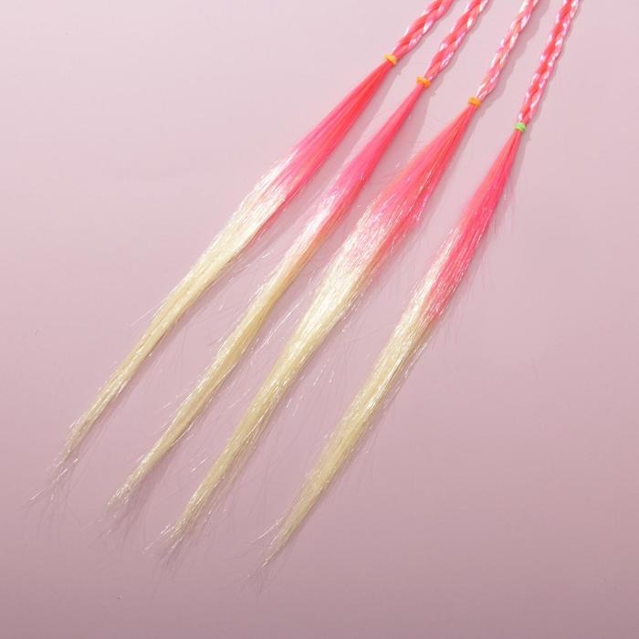 Резинки для волос , детские , цветные косички «Замур-р-чательная ты», d=4 см.