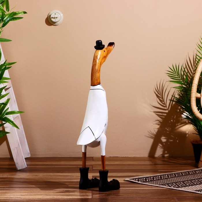 Сувенир Сувенир "Утка в костюме" дерево 60 см