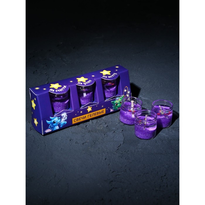Свечи на Новый Год, гелевые «Новогодняя коллекция: С новым годом», 6 шт , 2,5 х2,5 х 2,5 см Свечи на Новый Год, гелевые «Новогодняя коллекция: С новым годом», 6 шт , 2,5 х2,5 х 2,5 см