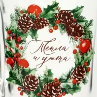 Бокал для глинтвейна новогодний &laquo;Тепла и уюта&raquo;, 225 мл