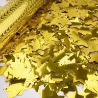 Хлопушка пневматическая "Волны, Звезды" фольга, золото, металлик (24/60 см)