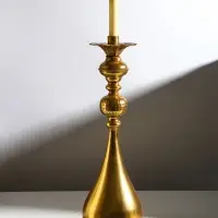 Металлический подсвечник на 1 свечу &laquo;Пеллегрино&raquo;, золото, 15.5&times;15.5&times;51 см