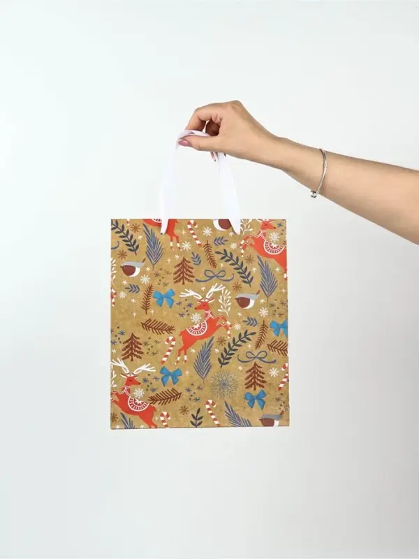 Набор пакетов крафтовых &laquo;Новогоднее поздравление&raquo;