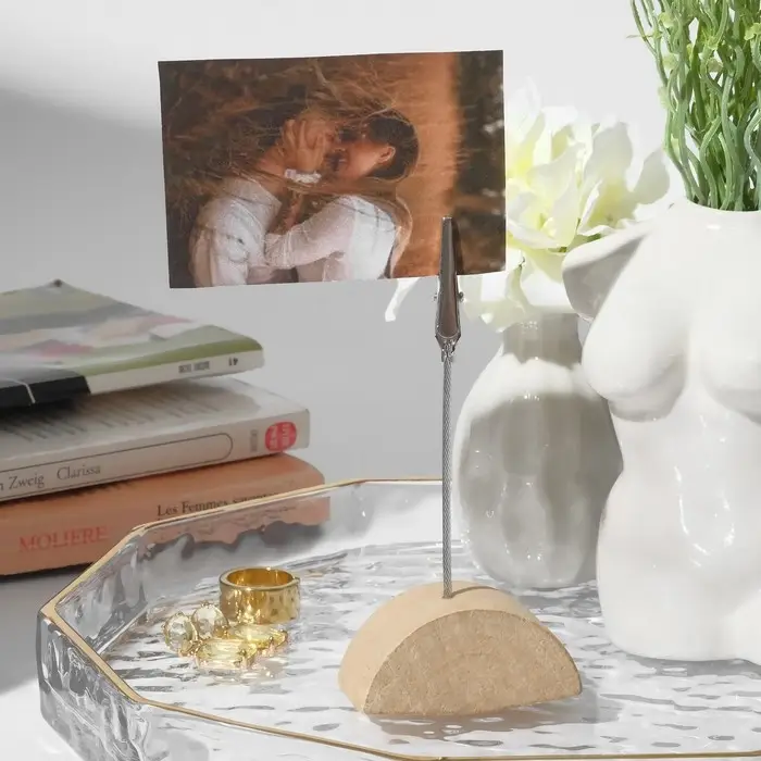 Ценникодержатель с зажимом «Прищепка», 2,5×2,5×11 см, цвет серебро