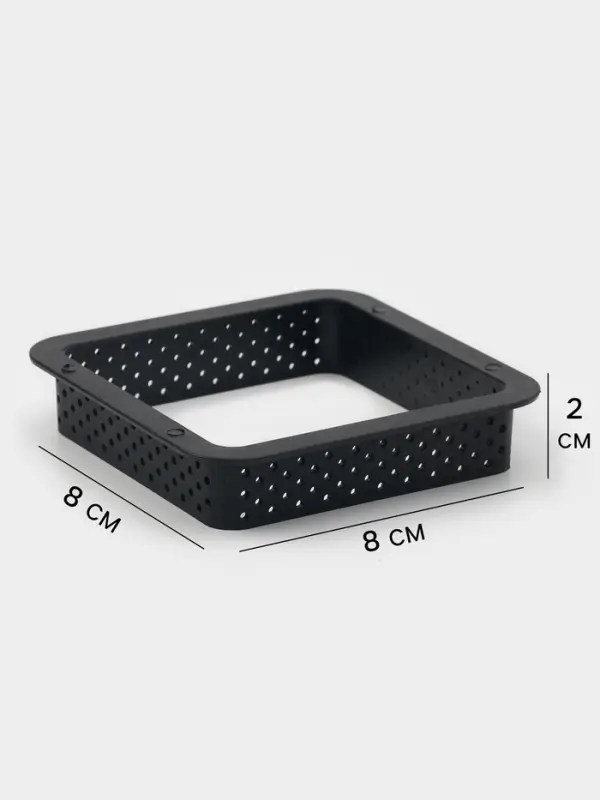 Формы для выпечки перфорированные Доляна &laquo;Квадрат&raquo;, набор 6 шт., пластик, 8&times;2 см, чёрные