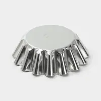 Форма для выпечки классическая, d=17.6 см, h=5.6 см, высокая, жесть, серебристая