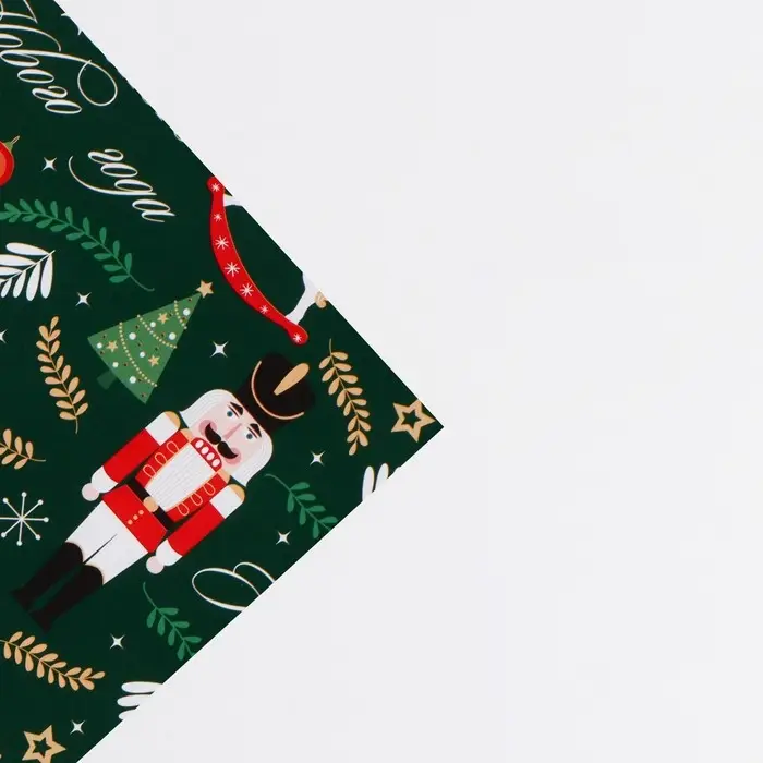 Упаковочная бумага на новый год «Щелкунчик», 70 х 100 см, глянцевая