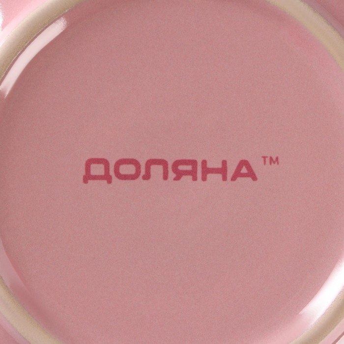 Миска керамическая Доляна «Пастель», 700 мл, d=18 см, цвет розовый