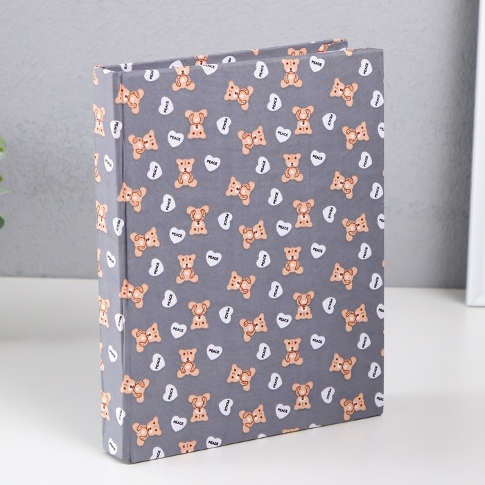 Фотоальбом на 80 фото 10х15 см Фотоальбом на 80 фото 10х15 см "Мишки и сердечки" текстиль 5,2х19х23 см