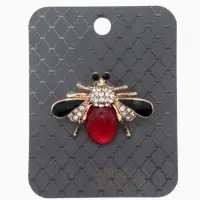 Брошь &laquo;Муха&raquo;, в полете, цветная в золоте