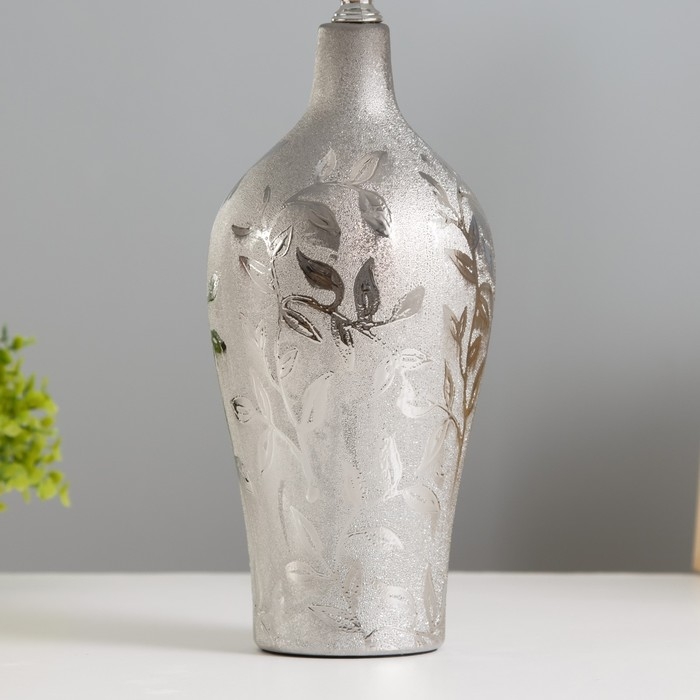 Настольная лампа Настольная лампа "Цветана" Е14 40Вт серебро 25х25х46см RISALUX