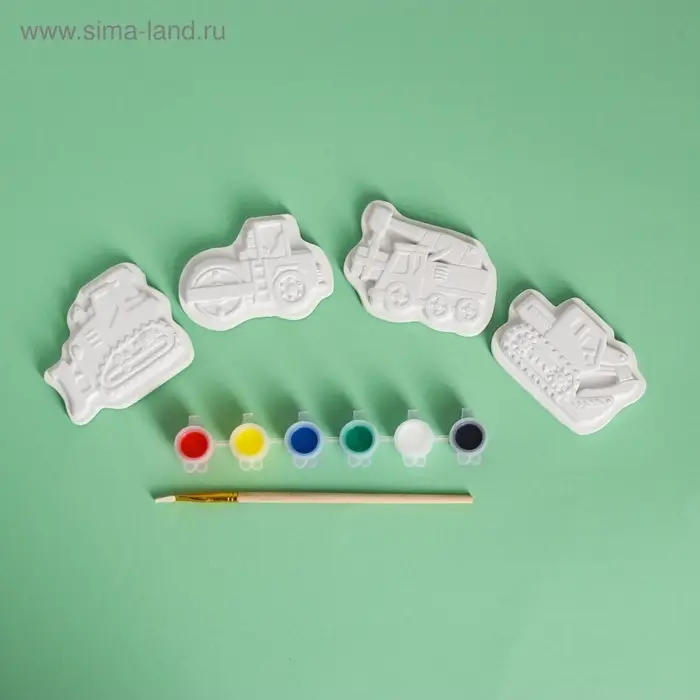 Набор магнитов под роспись «Техника», 4 шт