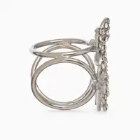 Кольцо для платка &laquo;Бабочки&raquo;, цветное в серебре