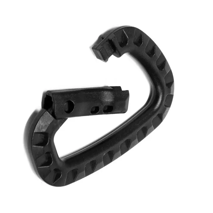 Карабин тактический D-образный ТУНДРА, 84×56×7 мм, черный Карабин тактический D-образный ТУНДРА, 84×56×7 мм, черный