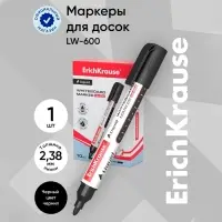 Маркер для доски ErichKrause. Tank LW-600, узел 3.0 мм, ширина линии 2.38 мм, с жидкими чернилами, спиртовой, чёрный