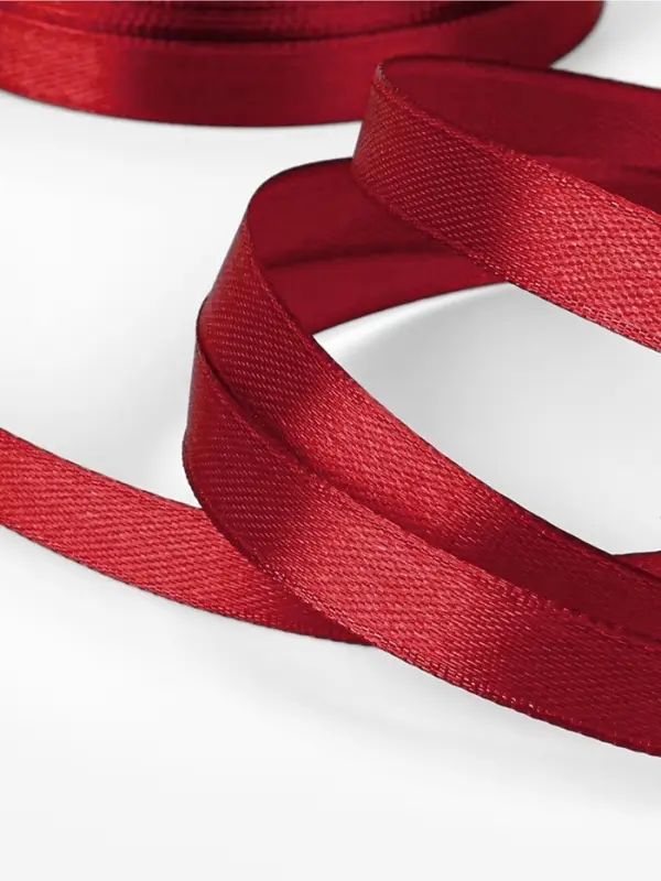 Лента атласная, 10 мм, 23±1 м, бордовая №48 Лента атласная, 10 мм, 23±1 м, бордовая №48