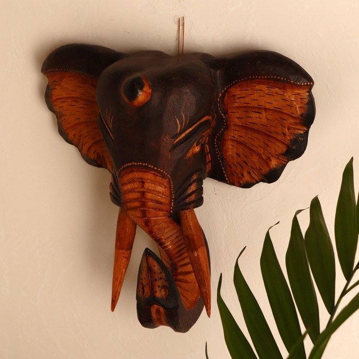 Сувенир дерево Сувенир дерево "Голова слона" 29х27х10 см