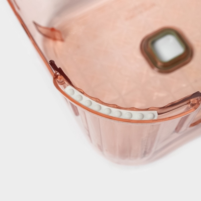 Табурет-подставка «Кристалл», пластик, 31×26×22,3 см, персиковый Табурет-подставка «Кристалл», пластик, 31×26×22,3 см, персиковый