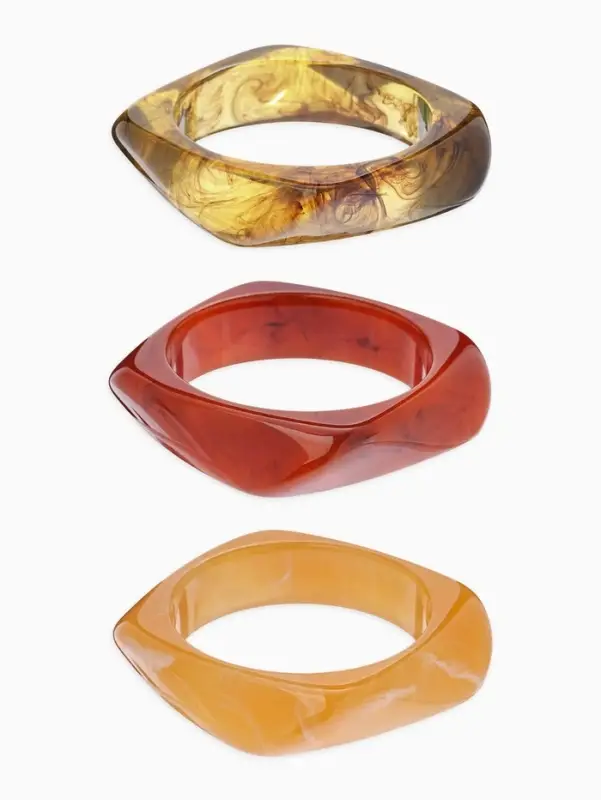 Набор 3 браслета манжета &laquo;Тренд&raquo;, акрил, разноцветный