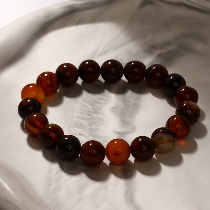 Браслет шар №10 «Агат коричневый» Браслет шар №10 «Агат коричневый»