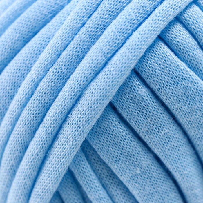 Пряжа трикотажная 100% хлопок "Лентино mini" 100 гр 40 м цвет 03 нежно-голубой