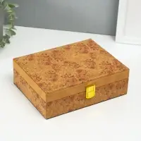 Шкатулка для украшений &laquo;Нежные розы&raquo;, искусственная кожа, с замком, 16.5&times;21.5&times;7 см