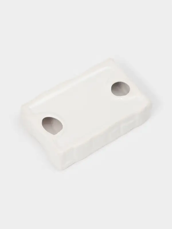 Набор для ванной "Плетение" 3 предмета (дозатор, стакан, мыльница), цвет белый