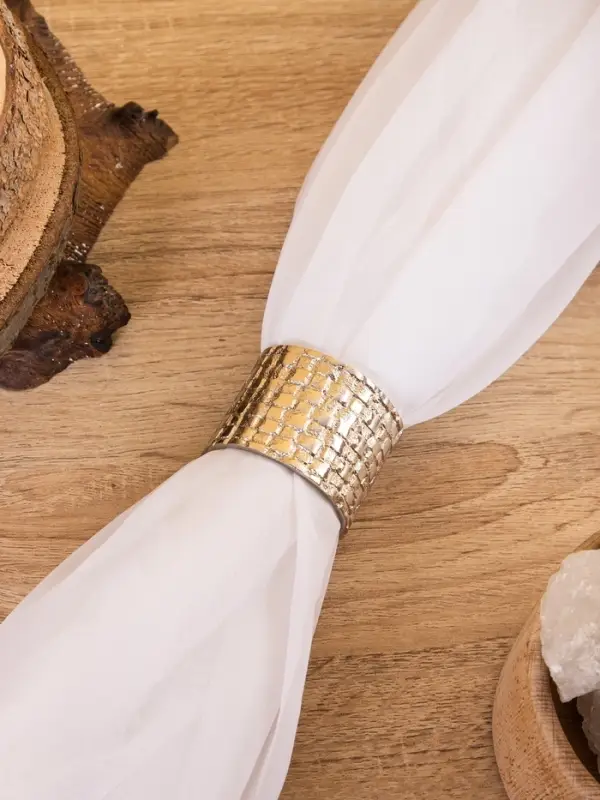 Кольца для салфеток (набор 4 шт) алюминий 15х12,5х5 см