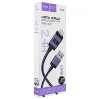 Кабель USB на Lightning 1M 2.4A X118 HOCO черный