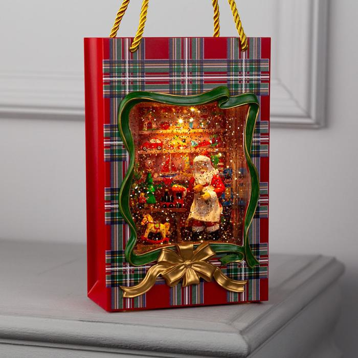 Светодиодная фигура «Пакет с Дедом Морозом» 15 × 23 × 7 см, пластик, батарейки ААх3 (не в комплекте), USB, свечение тёплое белое Светодиодная фигура «Пакет с Дедом Морозом» 15 × 23 × 7 см, пластик, батарейки ААх3 (не в комплекте), USB, свечение тёплое белое