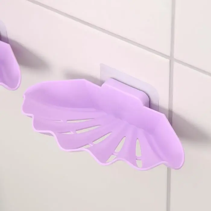 Набор мыльниц на липучке «Ракушка», 2 шт, 16×8,5×3,5 см, цвет МИКС