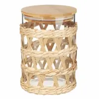 VETTA ЭКО Жгут Банка для хранения 1100мл, 16х11см, стекло, бамбук