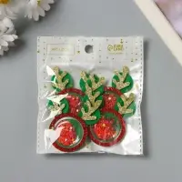 Декор для творчества войлок, пластик блеск "Оленьи рожки" 5х5 см Декор для творчества войлок, пластик блеск "Оленьи рожки" 5х5 см