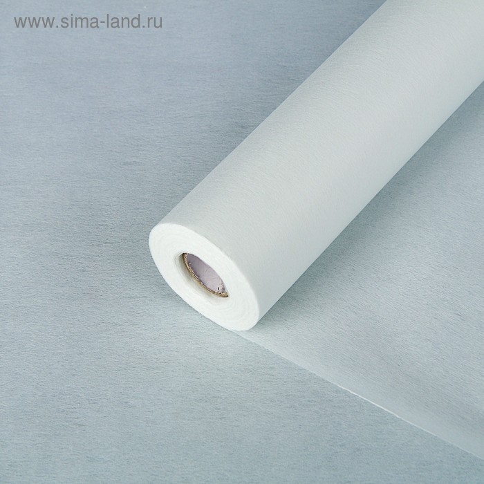 Фетр для декора и флористики, однотонный, белый, двусторонний, рулон 1шт, 50 см x 15 м Фетр для декора и флористики, однотонный, белый, двусторонний, рулон 1шт, 50 см x 15 м