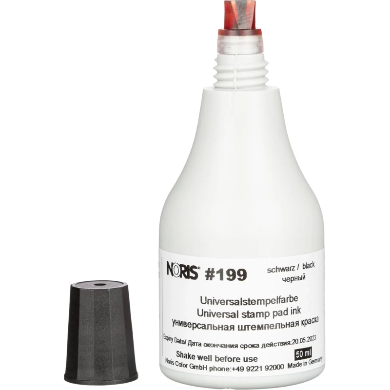 Краска штемпельная универс. 199Сч пласт,камень,резина,фольга чёрн 50мл Герм