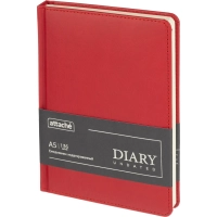 Ежедневник недатированный ATTACHE Classic А5, 140х200мм, 136л, красный