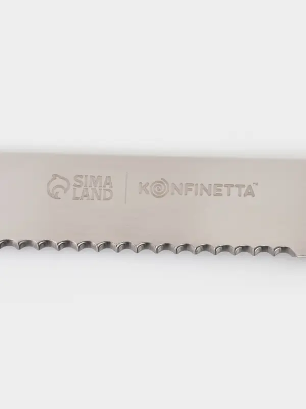 Нож для бисквита KONFINETTA, рабочая часть 20 см, нержавеющая сталь, деревянная ручка