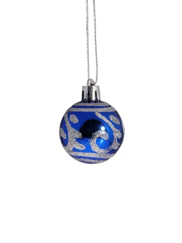 Ёлочные игрушки &laquo;Карнавал&raquo;, шары новогодние, набор 32 шт., голубой/серебристый