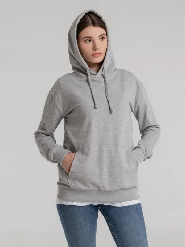 Толстовка с капюшоном Unit Kirenga серый меланж, размер S Толстовка с капюшоном Unit Kirenga серый меланж, размер S