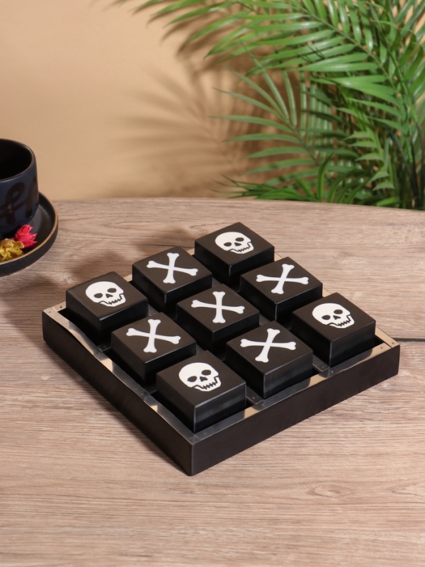 Настольная игра  Настольная игра "Крестики-нолики" 20.5х20.5 см, манговое дерево, сталь, смола