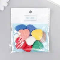 Набор бусин для рукоделия и плетения «Арт Узор. Ребристые сердца», 10 шт., акрил, 0.6×2.4×2.2 см, МИКС Набор бусин для рукоделия и плетения «Арт Узор. Ребристые сердца», 10 шт., акрил, 0.6×2.4×2.2 см, МИКС