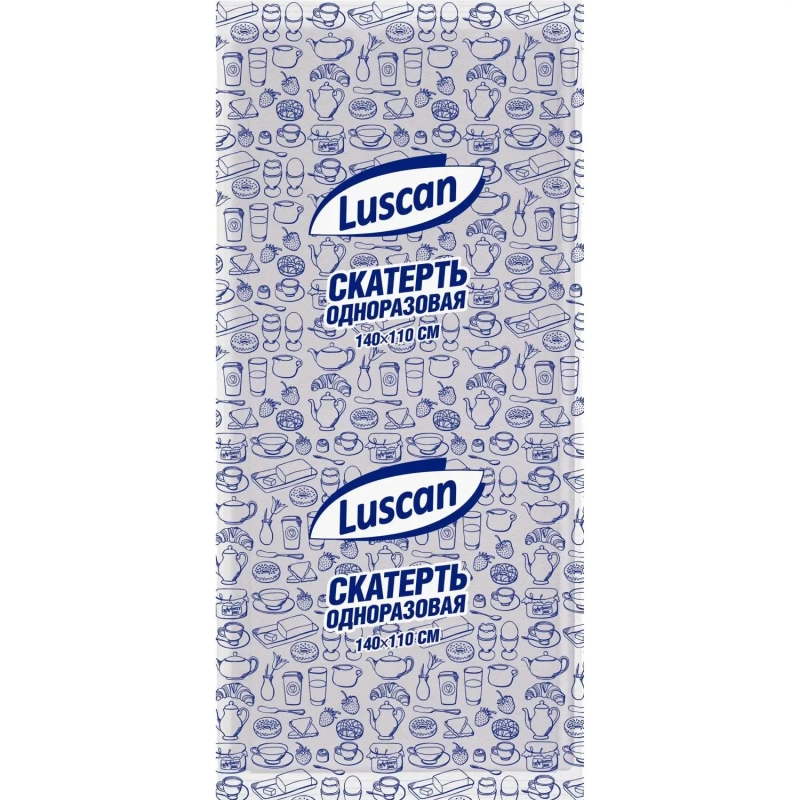 Скатерть одноразовая Luscan, 110х140см, белая