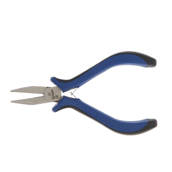 Длинногубцы ТУНДРА mini, никелированные, двухкомпонентные рукоятки, 125 мм Длинногубцы ТУНДРА mini, никелированные, двухкомпонентные рукоятки, 125 мм