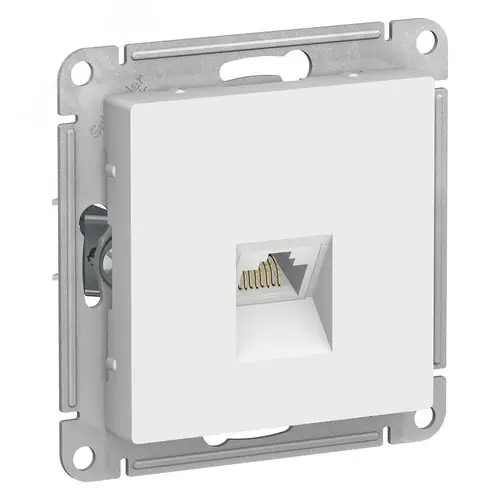 ATLASDESIGN РОЗЕТКА компьютерная RJ45, кат. 6A, механизм, БЕЛЫЙ