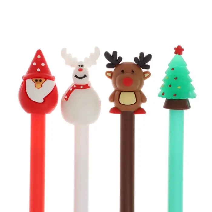 Ручка гелевая-прикол «Дед Мороз/Елка/Олень/Снеговик», МИКС (штрихкод на штуке)