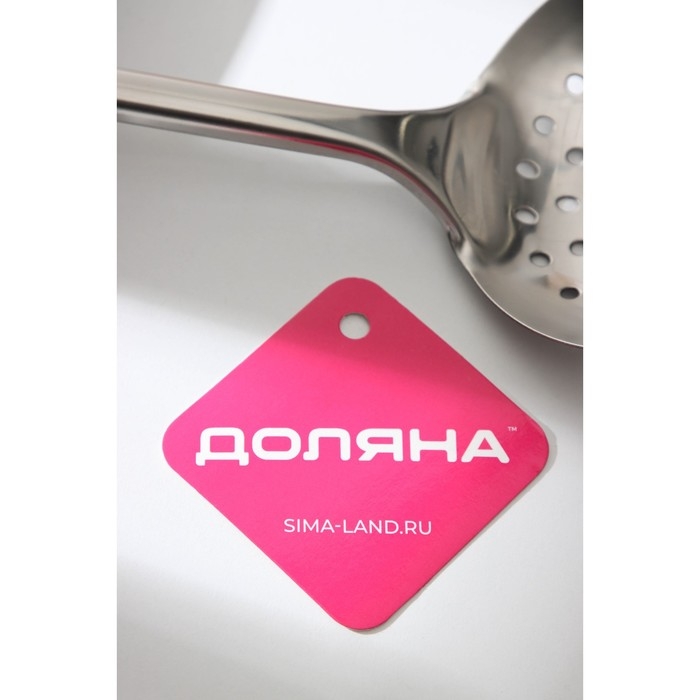 Шумовка из нержавеющей стали Доляна «Премиум», 32 см, цвет серебряный Шумовка из нержавеющей стали Доляна «Премиум», 32 см, цвет серебряный
