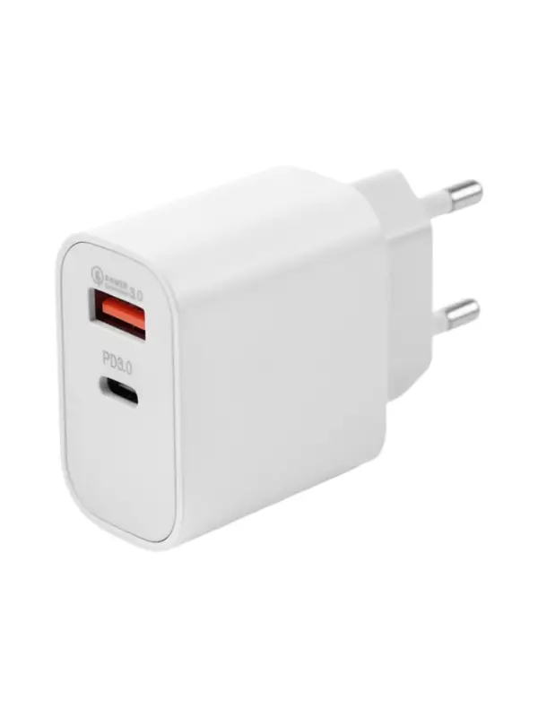 Сетевое зарядное устройство Luazon LZZ-22, USB, Type-C, 2 А, белое