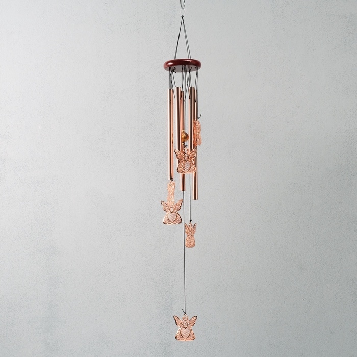 Музыка ветра металл Музыка ветра металл "Ангелы" 5 трубок 6 ангелов 67 см