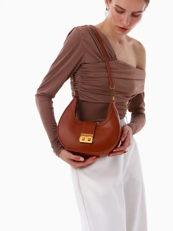 Сумка женская багет TEXTURA на молнии, 24&times;6.5&times;13 см, рыжая