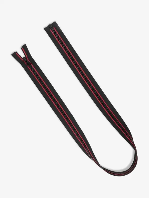 Молния &laquo;Трактор&raquo;, №5, разъёмная, замок автомат, 80 см, чёрная, красная